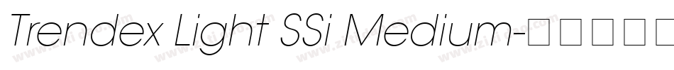 Trendex Light SSi Medium字体转换